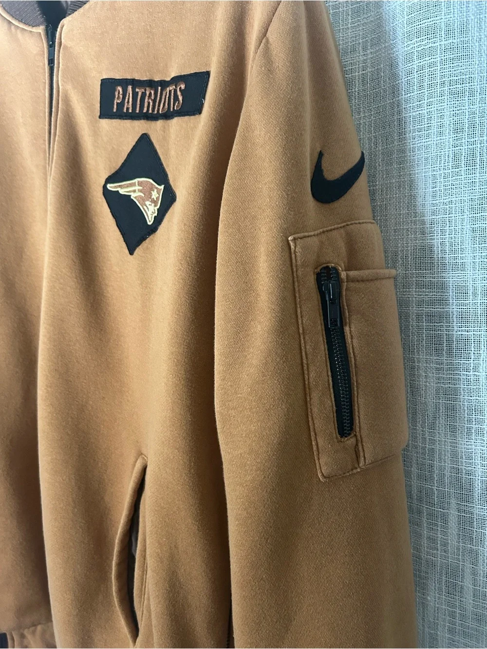 New England Patriots Salute to Service Bomber Jacket with Team Patches